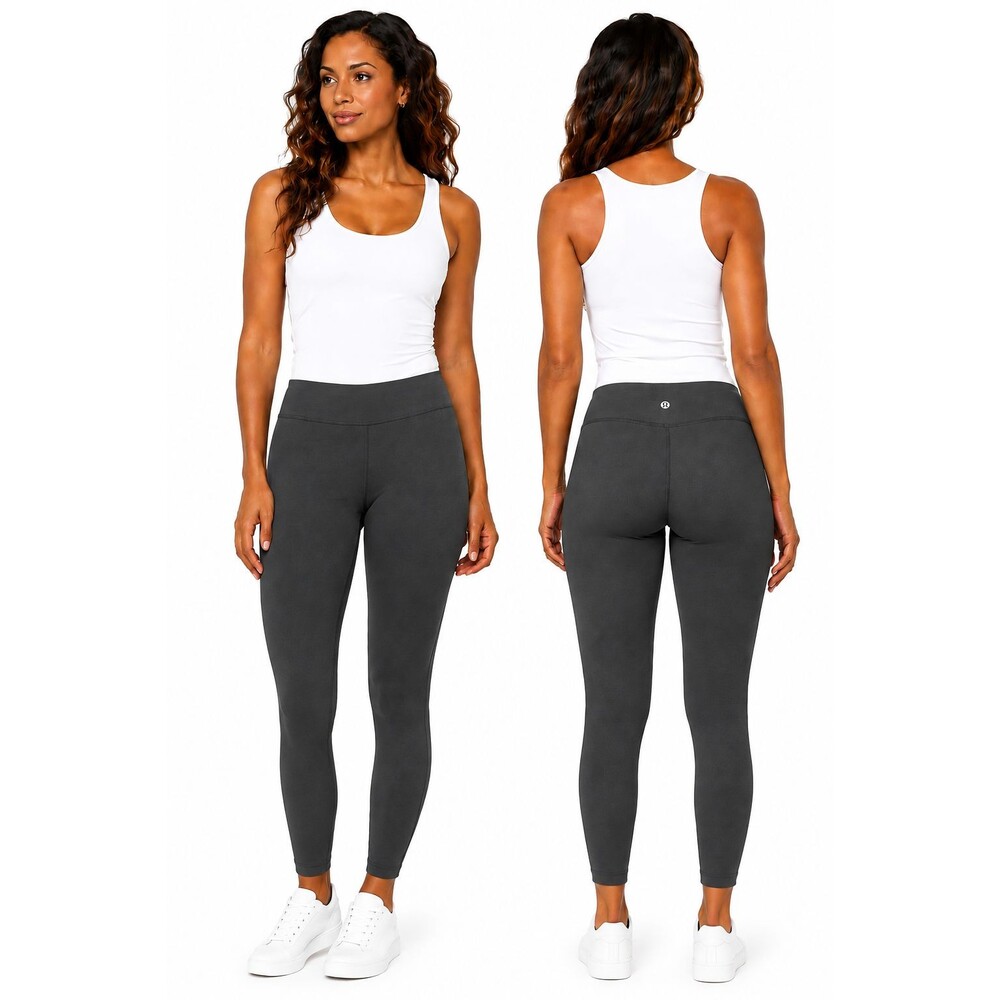 Lululemon Dark Gray High Rise Leggings Size 10 Athletic Yoga Workout Pants